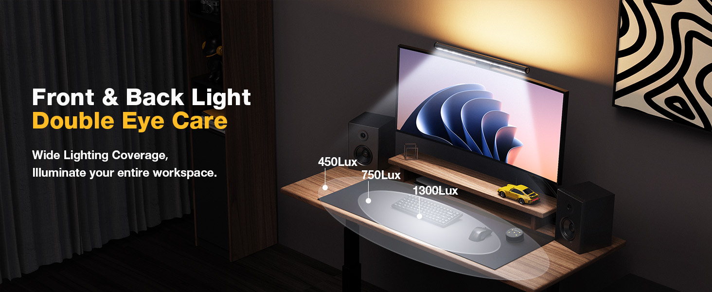 monitor accessories,gaming led lights, remote control lamp, backlight,lampara de escritorio
