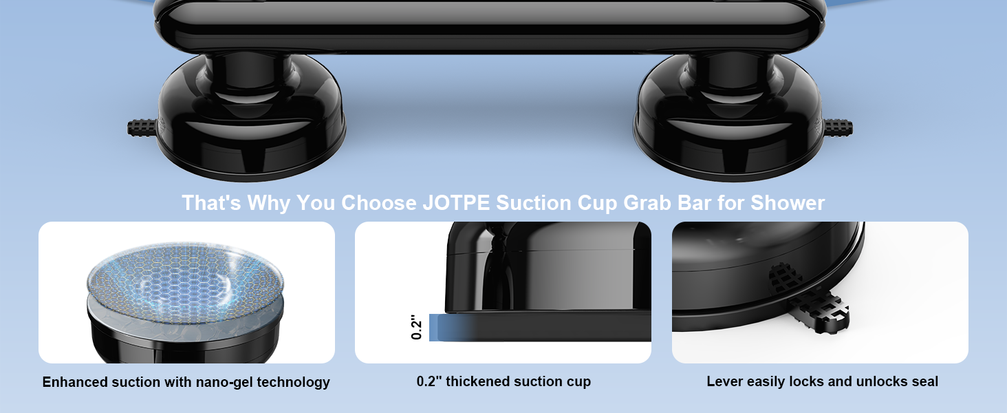 shower grab bars suction