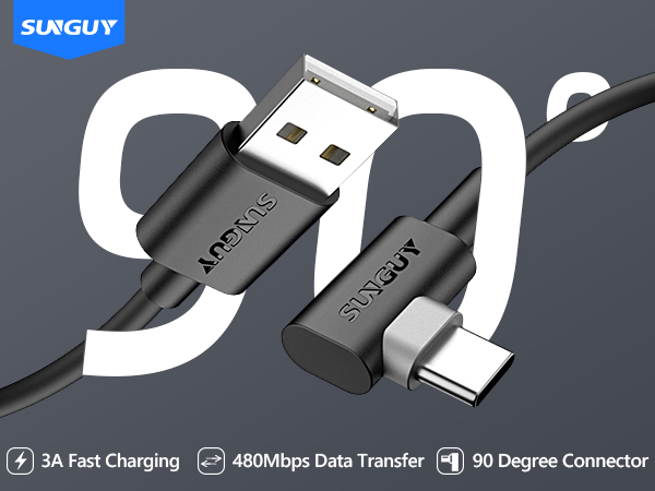 90 Degree USB C Cable