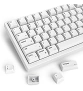 Ussixchare 128 Keys PBT Keycaps XDA Profile Keycaps Set Minimalist White Mac Style Custom Keycaps...