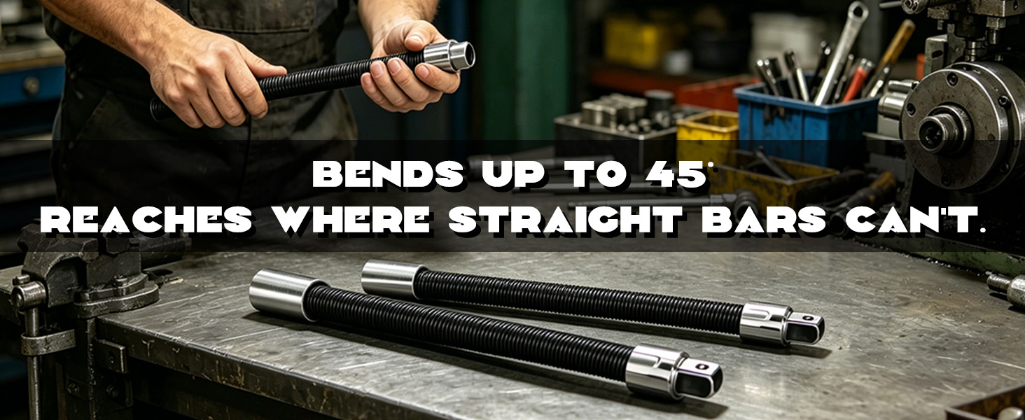 1/4&amp;#34;, 3/8&amp;#34;, 1/2&amp;#34; 3-Piece Flexible Socket Extension Set