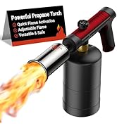 ThermoMaven Propane Torch with One-Touch Max Fire, Cooking Blow Torch Gun with Safety Lock, Charc...