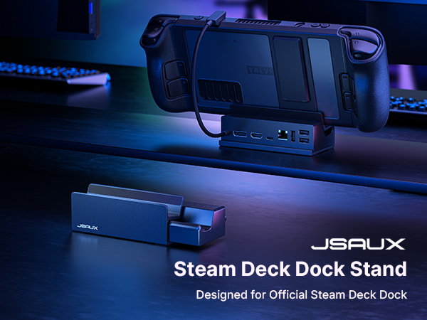 JSAUX Stand for Official Steam Deck Dock and Steam Deck with Case