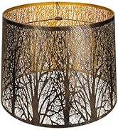 Large Metal Lampshade Forest Etching Forest Lamp Shade Pattern 12'' Top × 14'' Bottom × 10" Heigh...