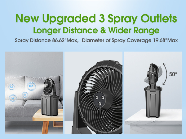 portable misting fan