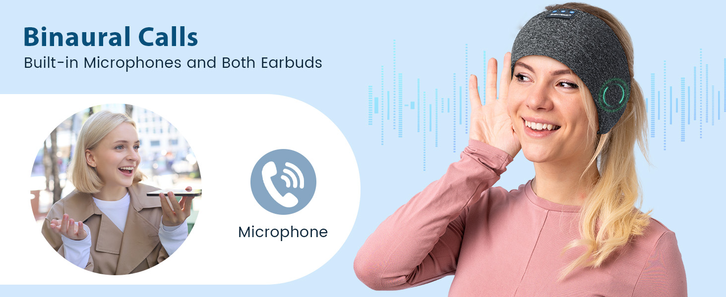 Wireless Music Eye Mask with Ultra-Thin Stereo Speakers for Men, Women, Tech Gifts, Grey