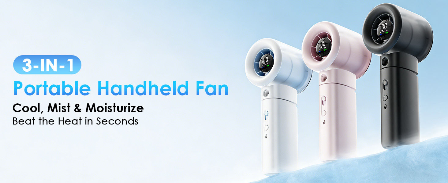 our innovative 3-in-1 fan combines powerful airflow with refreshing nano mist to create cold wind