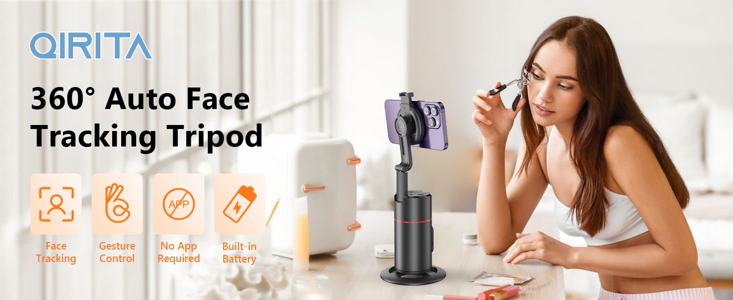 Auto Face Tracking Tripod 360° Rotating Auto Tracking Phone Stand