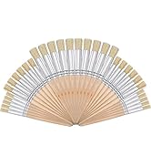 SOUJOY 30 Pieces Wooden Stencil Brushes, Natural Bristle Brushes, Wooden Handle Painting Brush fo...
