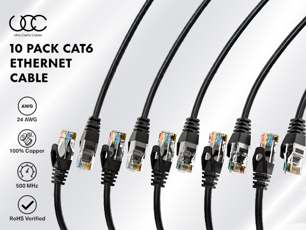 Cable, 10P, Cat6, Ethernet, cat 6