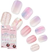 Dashing Diva Magic Press Nail Bundle - Dreaming in Pastel Collection - Short Square Press On Nail...