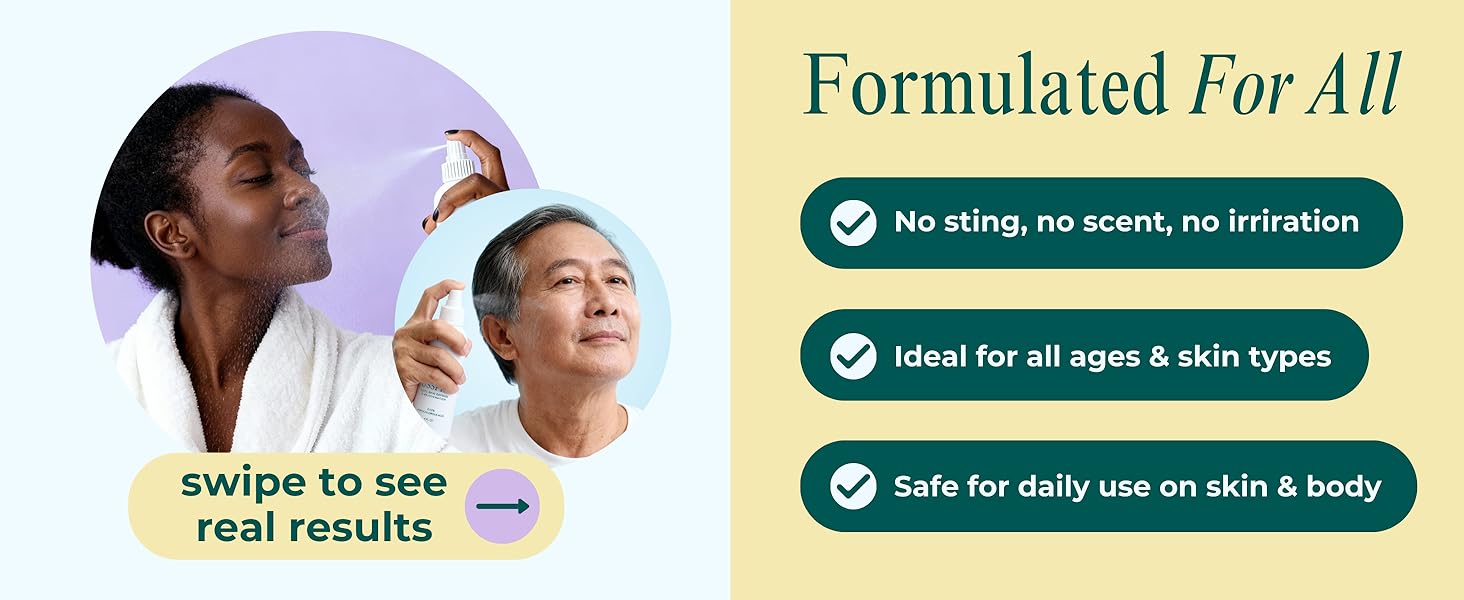 formulated for all no sting scent and irritation all ages safe for daily use on skin body