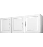 VEVOR Laundry Room Wall Cabinet, 2-Tier Wall Mounted Hanging Cabinet with Adjustable Shelf, Cupbo...