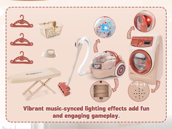 Kids Toy Washing Machine &amp; Vacuum Playset