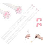 2 Pairs Cat Paw Chopsticks with Chopstick Helpers– Reusable Training Chopsticks for Beginners &amp; C...