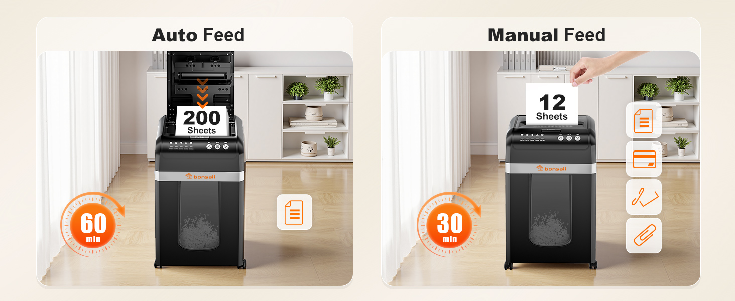 Bonsaii Shredders for Home Office Heavy Duty