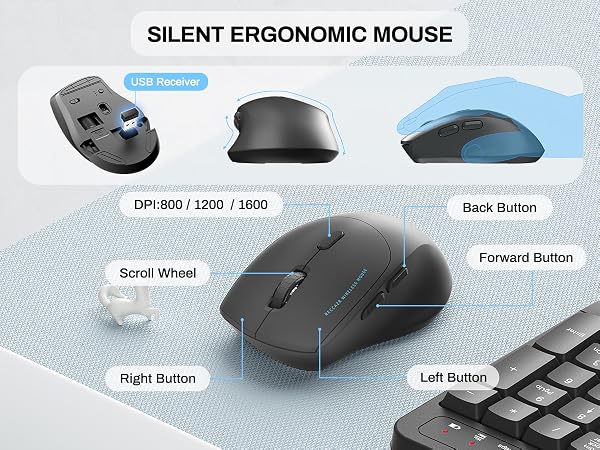 EK30 wireless keyboard and mouse grey 7