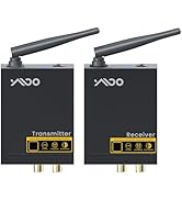 YMOO 2.4Ghz Wireless Audio Transmitter Receiver,192kHz/24bit HiFi Audio,20ms Ultra Low Latency,32...