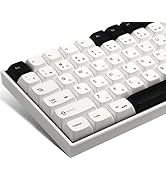 GMKWTL XDA White Keycaps, XVX Japanese PBT Keycaps, Bow Keycaps 75 Percent Dye-Sublimation Keyboa...