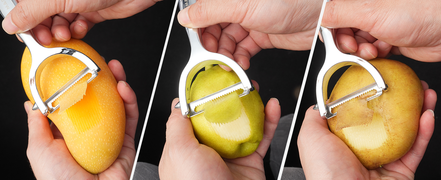 Effortless Peeling: MAD SHARK Y-Peeler for Fruits &amp; Veggies