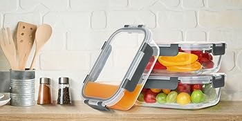 leak-proof glass lunch containers