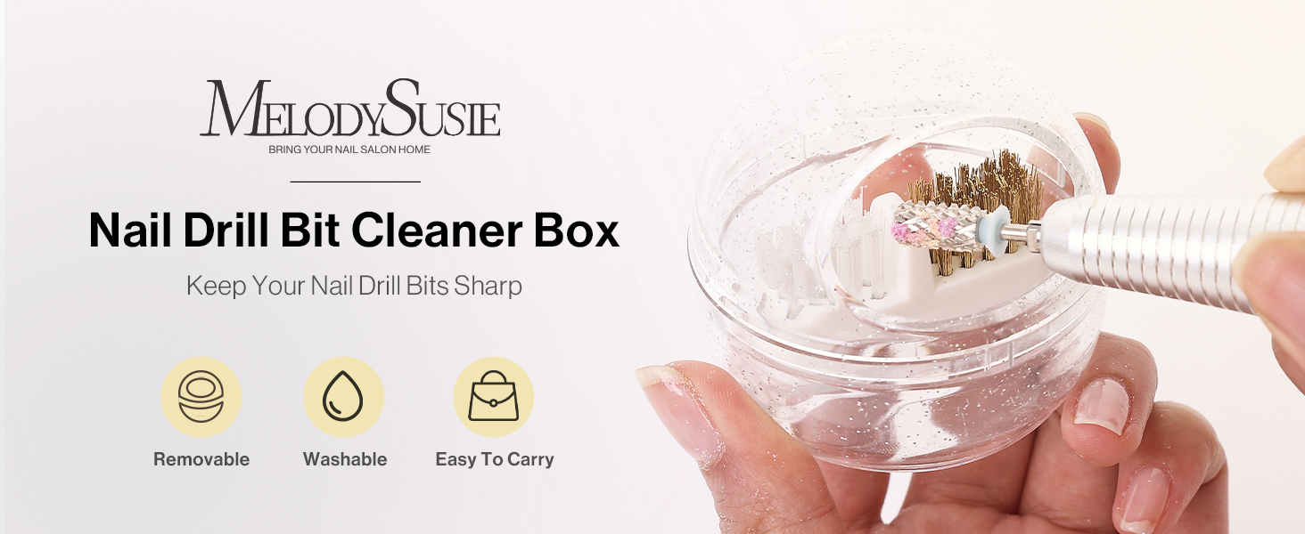 Nail Drill Bit Cleaner Box