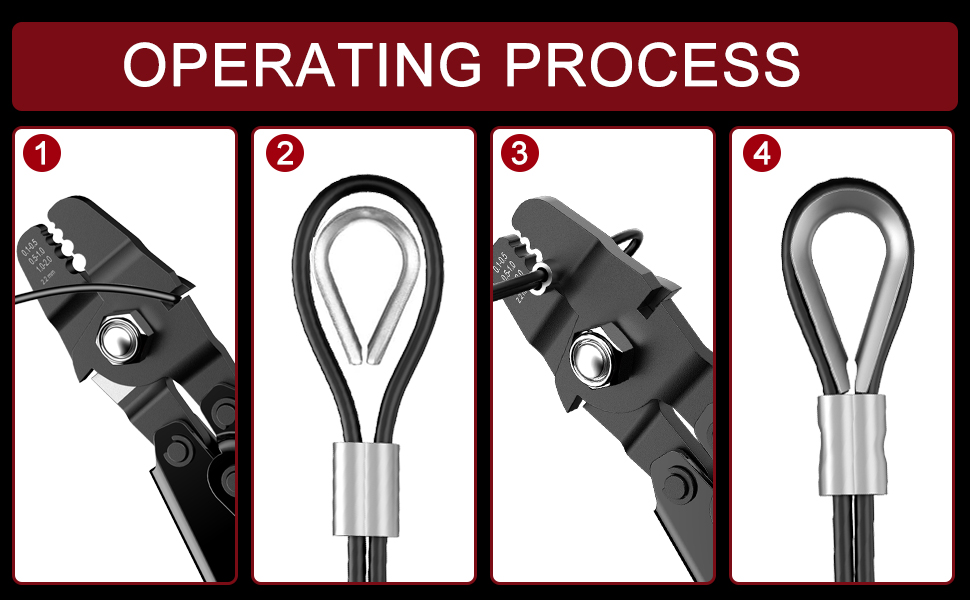 328ft Wire Rope Crimping Tool Kit