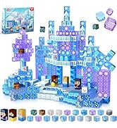 Magnetic Blocks - 100Pcs 0.8in Magnetic Building Block for Kids Ages 4-8, Transparent Magnet Bloc...