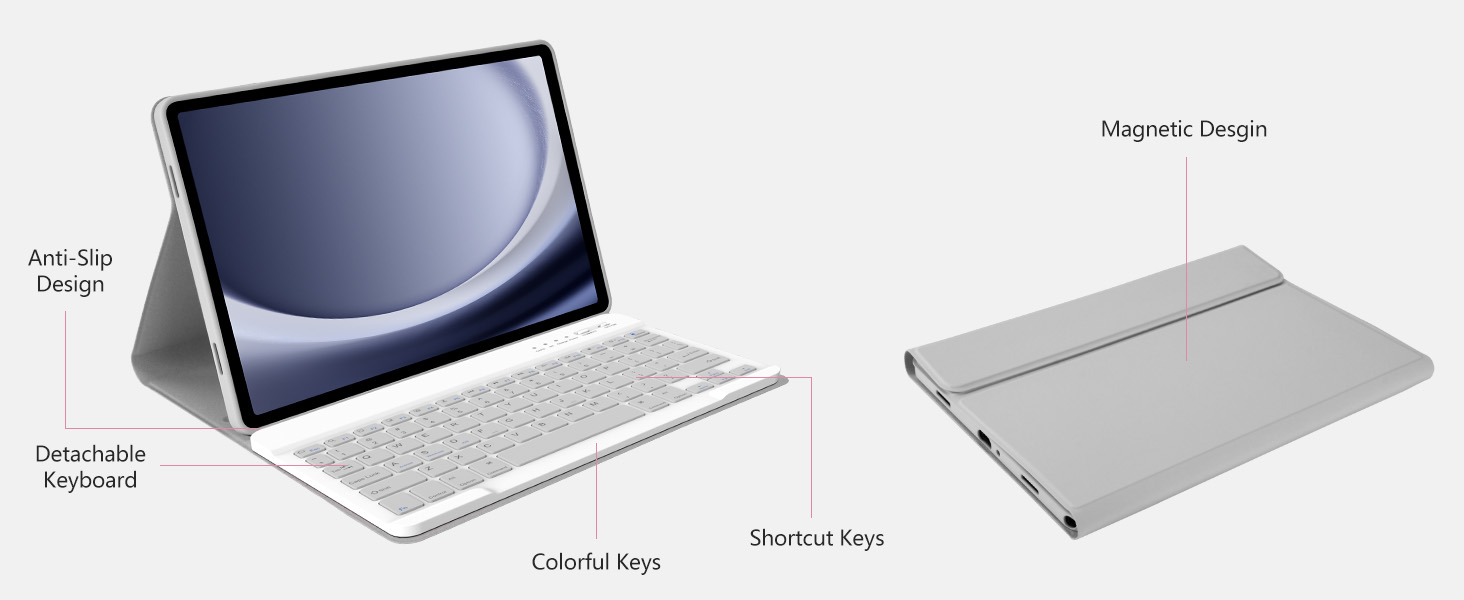 galaxy tab a9 plus case with keyboard