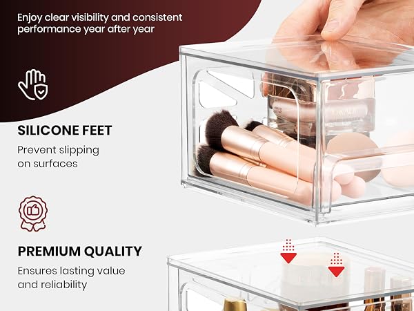 stackable drawer organizer