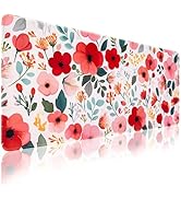 Meetcolor Large Mouse Pad, Floral Desk Mat Non-Slip, XL Cute Mouse Pad for Desktop, 31.5“ x 11.8”...