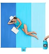 Lamicall Beach Blanket Sandproof Waterproof - [Lightweight &amp; Oversized] Sand Free Beach Mat with ...
