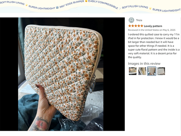quilted laptop case