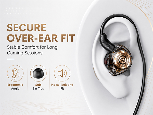 SECURE OVER-EAR FIT