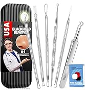Cbiumpro 6 Pack Blackhead Remover Tools, Pimple Popper Tool Kit, Professional Blackhead Extractor...