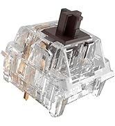 ZhouWang Crystal Brown Switch 3 Pin 50gf Pre-Lubricated,Dustproof Tactile Switch,Suitable for RGB...