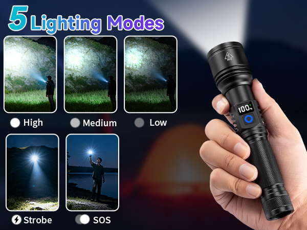 RECHARGEABLE FLASHLIGHTS HIGH LUMENS