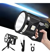 LiangJJ Spotlight Maximum 1500 Lumens, Super Bright LED Spotlight Flashlight with Cob Light, Stra...