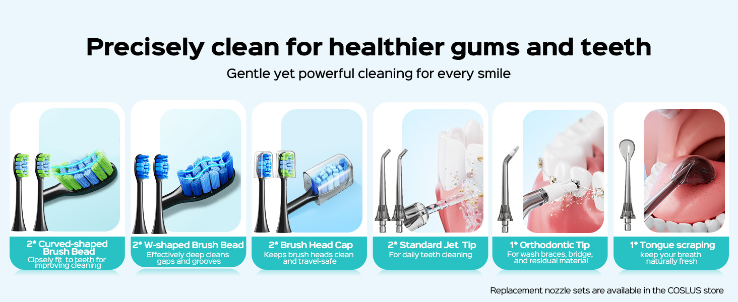 electric toothbrush with water flosser