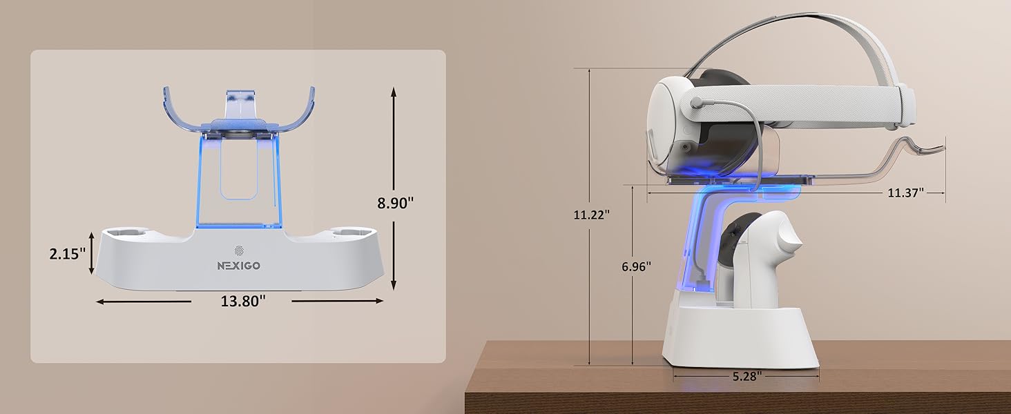 Dimensions for charging dock.
