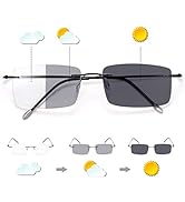 Vepiant Photochromic Progressive Multifocus Computer Reading Glasses Transition Sunglasses for Me...