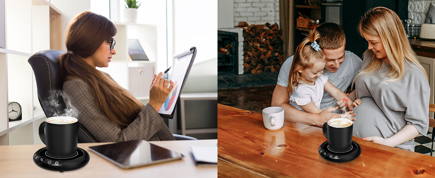 Coffee Mug Warmer with Mug Set