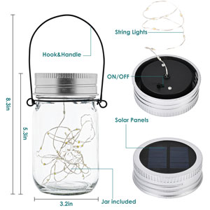 mason jar solar lights details