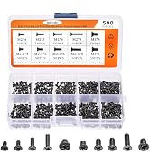 Carbon Steel M2 M2.5 M3 PC Screws Assortment Kit 500Pcs | 500pcs metric M2 M2.5 M3 hardware. Prem...