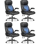 BESTFAIR Ergonomic Office Chair - Desk Computer Chair, Leather High Back Executive Chairs with Ad...