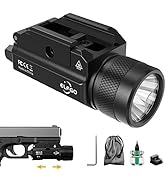 ELFGO 1200 Lumens Pistol Light for Handgun Compact Weapon Light with LED Strobe Rail Mounted Tact...