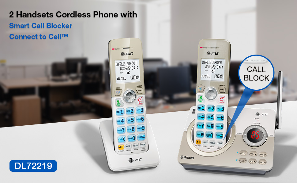 Expandable cordless phone, att, answering machine, cordless phone, home phone, office phone