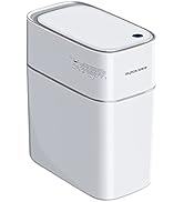 MOPUP Touchless Bathroom Trash Cans, Waterproof Motion Sensor Bedroom Garbage Can, 3.5 Gallon Sli...
