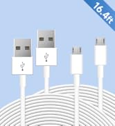 2 Pack 16.4ft 5M Micro USB Cable, Charging and Data Sync, Micro USB Power Extension Cable for CCT...