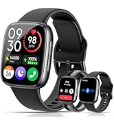 Quican Smart Watches for Women Men, 1.85" HD AMOLED Display, 2 Bands Included, Works with iPhone ...